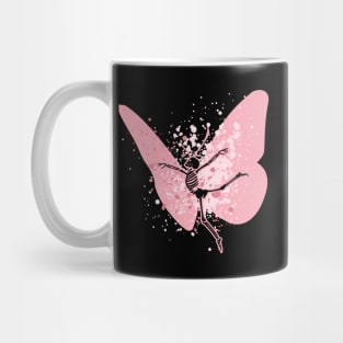 Grunge Fairycore dancing skeleton with wings Mug